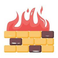Trendy Firewall Concepts vector
