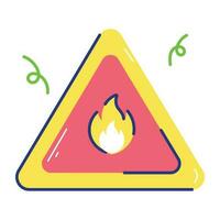 Trendy Fire Hazard vector