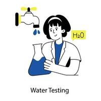 Trendy Water Testing vector