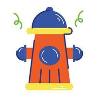 Trendy Fire Hydrant vector