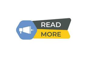Read More Button. Speech Bubble, Banner Label Read More vector