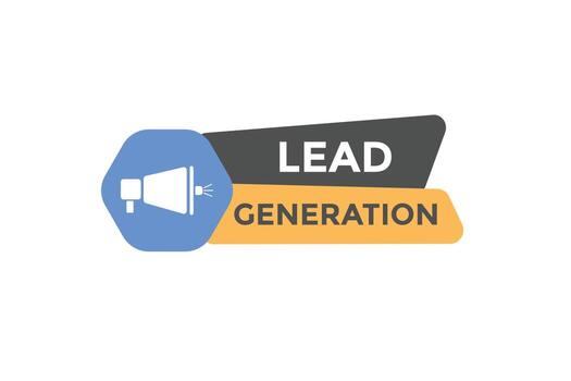 Lead Generation Button. Speech Bubble, Banner Label Lead Generation vector