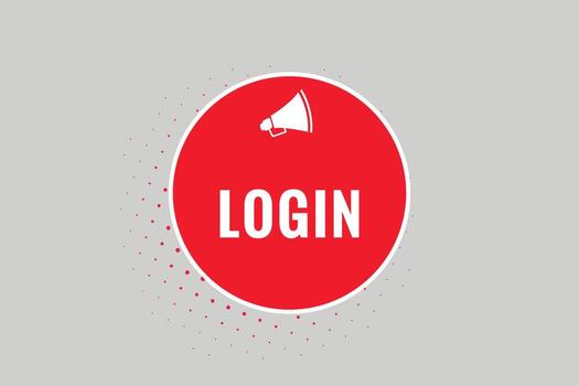 Log In Button. Speech Bubble, Banner Label Login vector