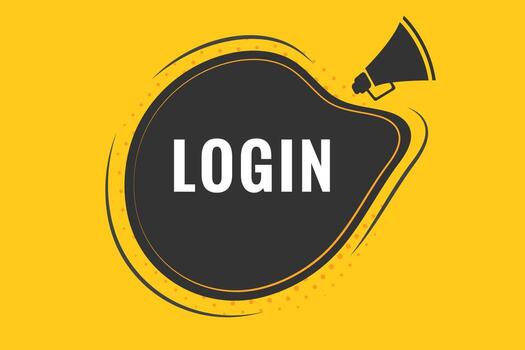 Log In Button. Speech Bubble, Banner Label Login vector