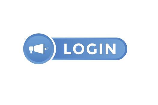 Log In Button. Speech Bubble, Banner Label Login vector