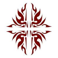 Maroon color tribal design illustration vector