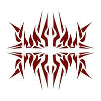 Maroon color tribal design illustration. Perfect for tattoos, stickers, icons, logos, hats, wallpaper elements vector