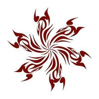 Maroon color tribal design illustration vector