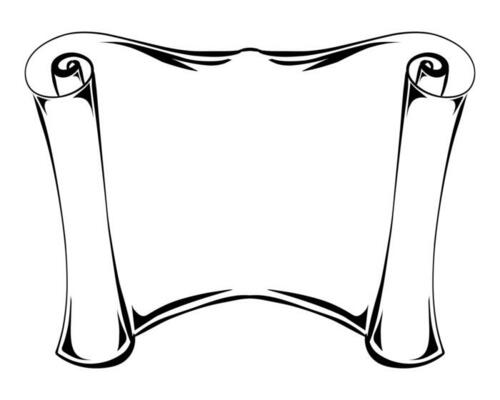 Illustration of classic text box template in black line color