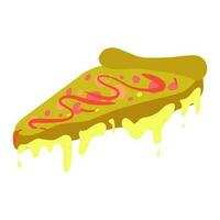 Illustration of a slice of pizza vector