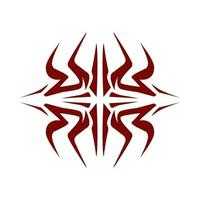 Maroon color tribal design illustration vector