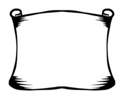 Illustration of classic text box template in black line color vector