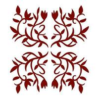 Maroon color tribal design illustration. Perfect for tattoos, stickers, icons, logos, hats, wallpaper elements vector