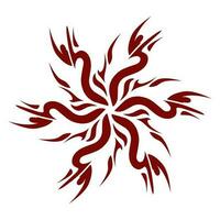 Maroon color tribal design illustration vector