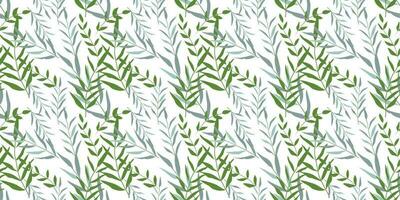 Seamless background in nature style green. Vintage Pattern. Elements of leaves. vector