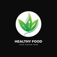 Healthy food logo design vector template