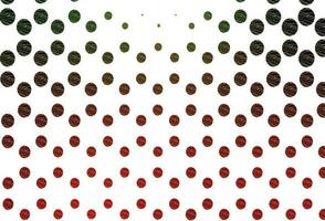 Light green, red vector backdrop with dots.