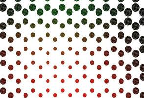 Light green, red vector backdrop with dots.