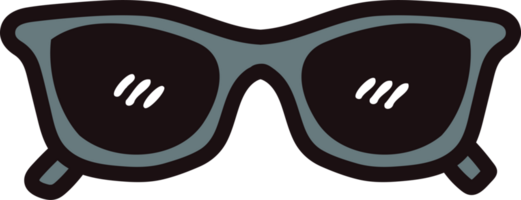 main tiré des lunettes de soleil dans griffonnage style png