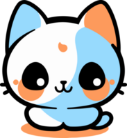 main tiré mignonne chat dans griffonnage style png