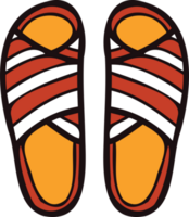 Hand Drawn women sandals in doodle style png