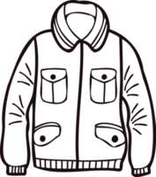 mano dibujado linda chaquetas para hombres en garabatear estilo png