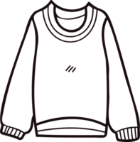 Hand Drawn cute sweater for women in doodle style png