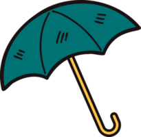 Hand Drawn cute umbrella in doodle style png