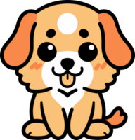 Hand Drawn cute dog in doodle style png