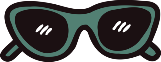 main tiré des lunettes de soleil dans griffonnage style png