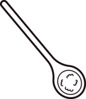 Hand Drawn spoon in doodle style png