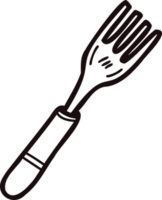 Hand Drawn fork in doodle style png