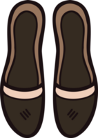 Hand Drawn women sandals in doodle style png