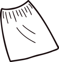 Hand Drawn skirt for women in doodle style png