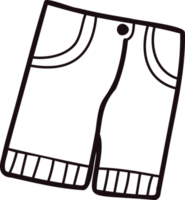 mano disegnato pantaloncini per uomini nel scarabocchio stile png