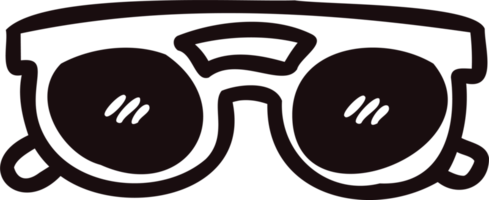 main tiré des lunettes de soleil dans griffonnage style png