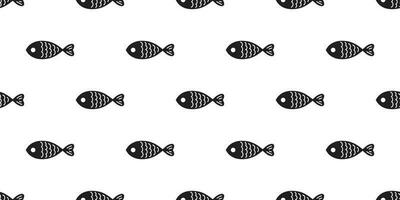 fish seamless pattern vector salmon shark fin dolphin whale ocean sea background isolated repeat wallpaper