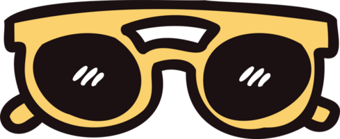 Hand Drawn sunglasses in doodle style png