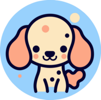 Hand Drawn cute dog in doodle style png