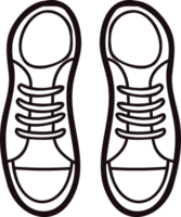 mano disegnato carino scarpe da ginnastica nel scarabocchio stile png