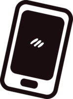 Hand Drawn smart phone in doodle style png