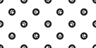 paw seamless pattern dog paw vector french bulldog dog bone polka dot isolated wallpaper background