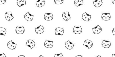 cat seamless pattern kitten vector scarf isolated background repeat wallpaper