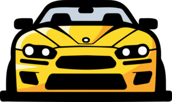 sports car in flat line art style png