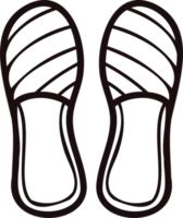 Hand Drawn women sandals in doodle style png