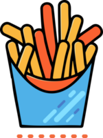 Hand Drawn french fries in doodle style png