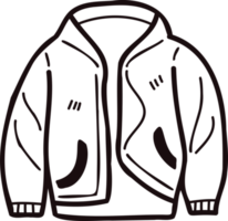 mano dibujado linda chaquetas para hombres en garabatear estilo png