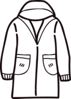 Hand Drawn cute sweater for women in doodle style png