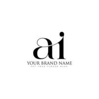 AI Letter Logo Design with Creative Modern Trendy Free vector