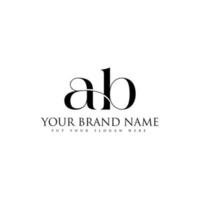 AB letter logo design on white background, Vector illustration.